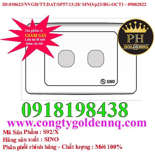 Mặt 2 lỗ – Sino Vanlock – S92/X