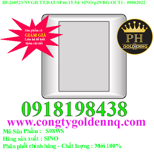 Viền đơn trắng SINO S98WS