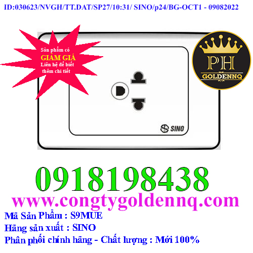 Ổ cắm đơn 3 chấu 16A SINO S9MUE