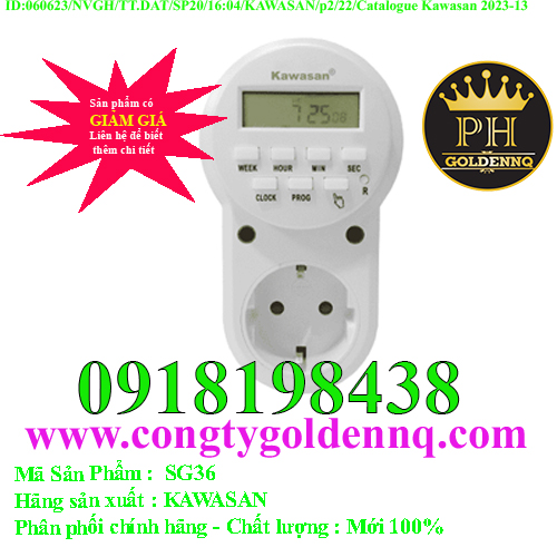 Ổ cắm hẹn giờ Kawasan SG36