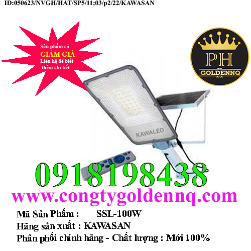 Đèn đường năng lượng mặt trời cao cấp SSL-100W
