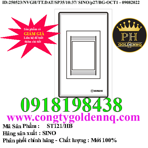 Mặt nhựa chứa 1 MCCB kiểu A SINO ST121/HB