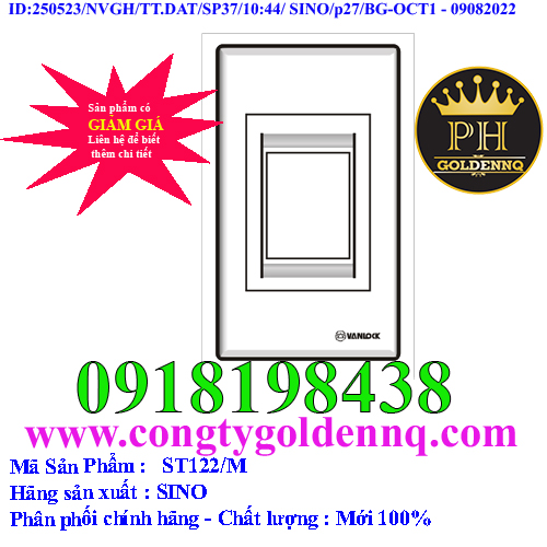 Mặt nhựa chứa 2 MCB kiểu M SINO ST122/M