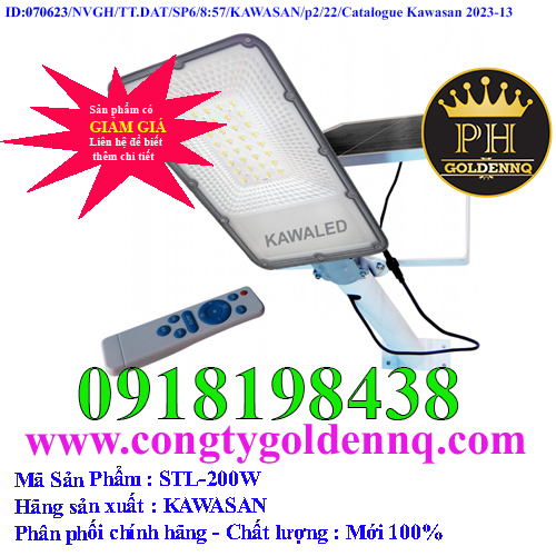 ĐÈN ĐƯỜNG NLMT CAO CẤP STL-200W