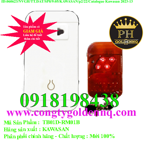 Ổ cắm điều khiển từ xa có remote TB01D-RM01B