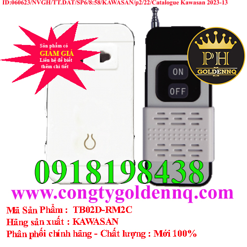 Ổ cắm điều khiển từ xa có remote TB02D-RM2C