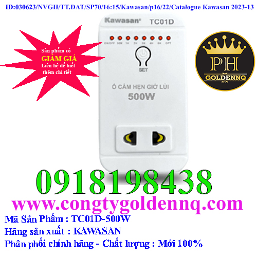 Ổ Cắm Hẹn Giờ Lùi TC01D-500W