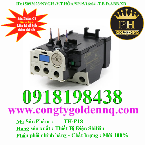 RƠ LE NHIỆT (CÓ THANH ĐỒNG KẾT NỐI) - OVERLOAD TH-P18