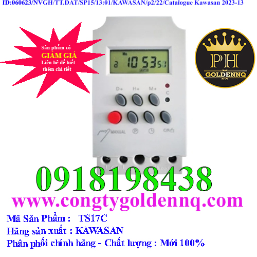 Công tắc hẹn giờ kỹ thuật số Kawasan TS17C