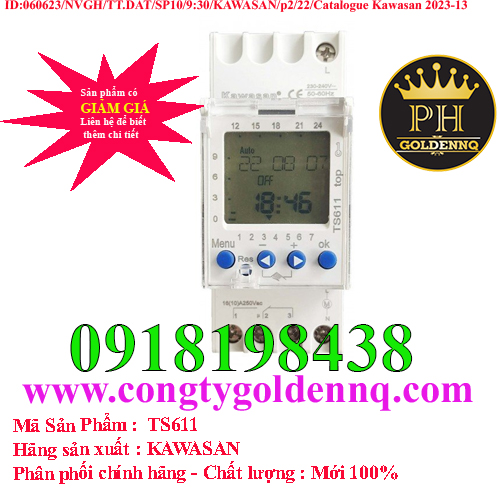 Công tắc hẹn giờ thanh ray Kawasan TS611