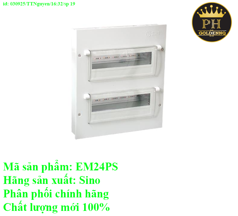 Tủ lắp nổi 24 đường kim loại - EM24PS