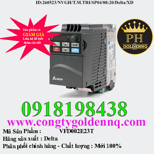 Biến tần Delta VFD002E23T 0.2kW 3 Pha 220V