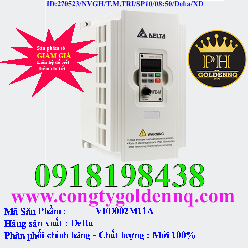 Biến tần Delta VFD002M11A 0.2kW 1 Pha 110V