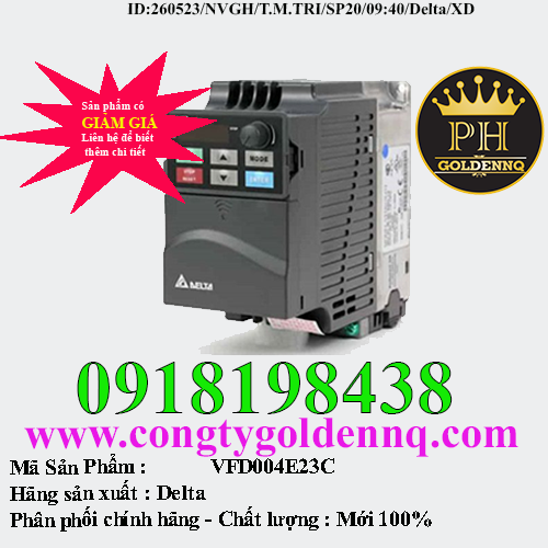 Biến tần Delta VFD004E23C 0.4kW 3 Pha 220V