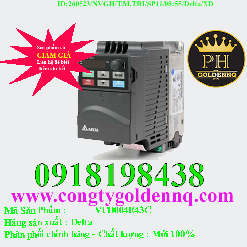 Biến tần Delta VFD004E43C 0.4kW 3 Pha 380V