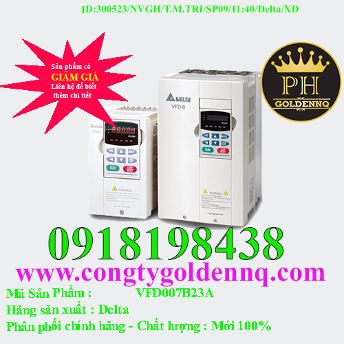 Biến tần Delta VFD007B23A 0.75kW 3 Pha 220V