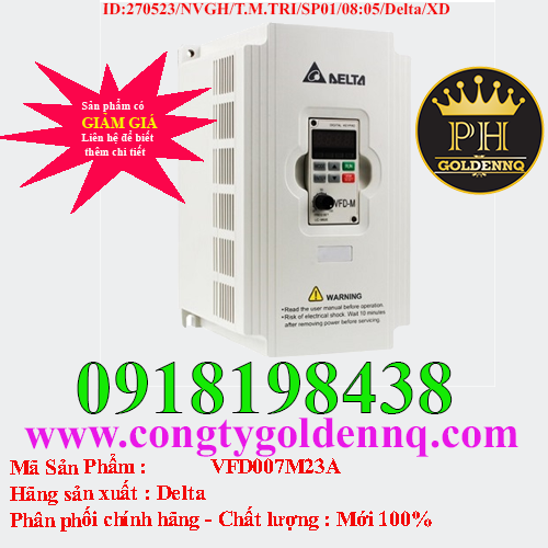 Biến tần Delta VFD007M23A 0.75kW 3 Pha 220V