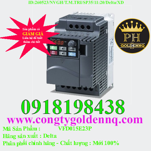 Biến tần Delta VFD015E23P 1.5kW 3 Pha 220V