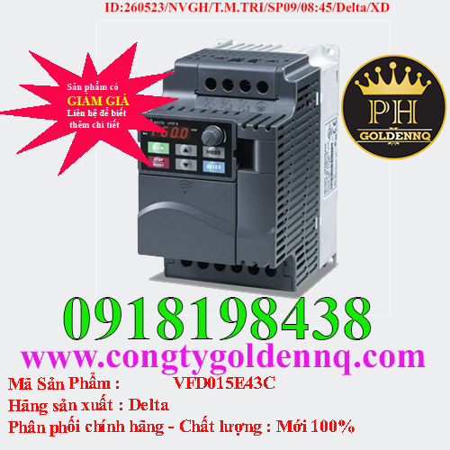 Biến tần Delta VFD015E43C 1.5kW 3 Pha 380V