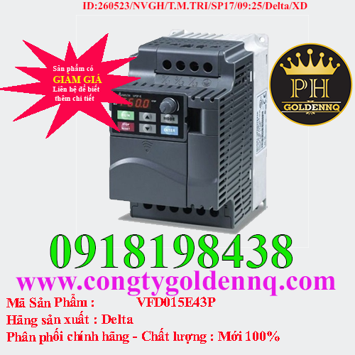 Biến tần Delta VFD015E43P 1.5kW 3 Pha 380V