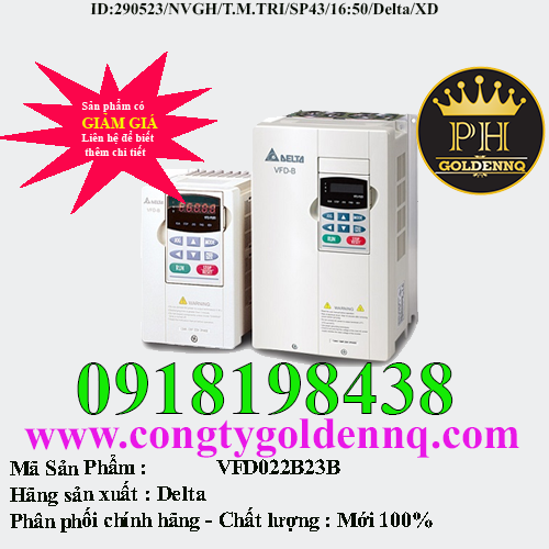 Biến tần Delta VFD022B23B 2.2kW 3 Pha 220V