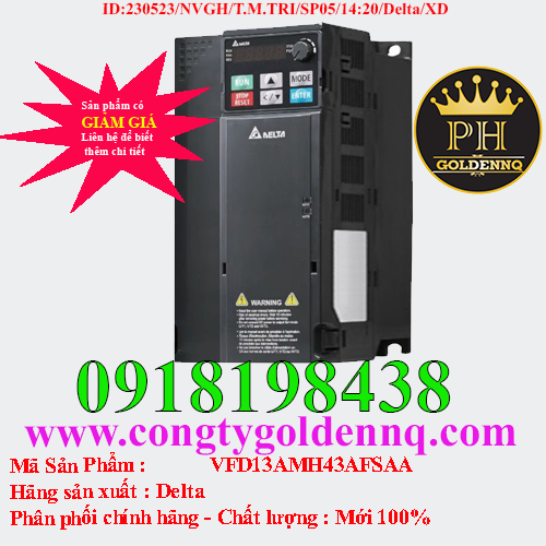 Biến tần Delta VFD13AMH43AFSAA 5.5kW 3 Pha 380V