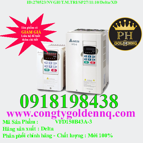 Biến tần Delta VFD150B43A-3 15kW 3 Pha 380V