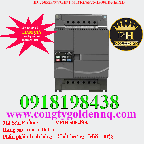 Biến tần Delta VFD150E43A 15kW 3 Pha 380V