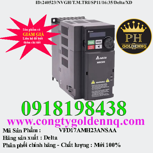 Biến tần Delta VFD17AMH23ANSAA 4kW 3 Pha 220V