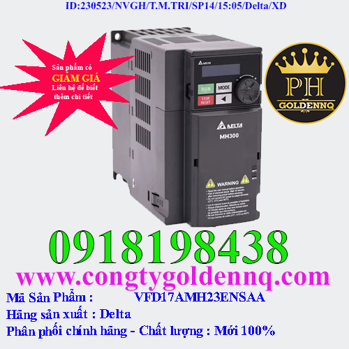 Biến tần Delta VFD17AMH23ENSAA 4kW 3 Pha 220V