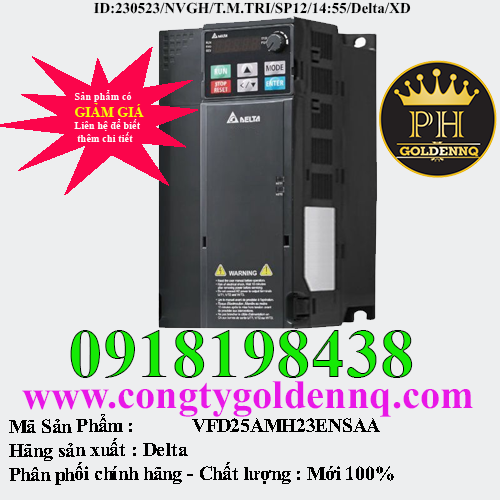 Biến tần Delta VFD25AMH23ENSAA 5.5kW 3 Pha 220V