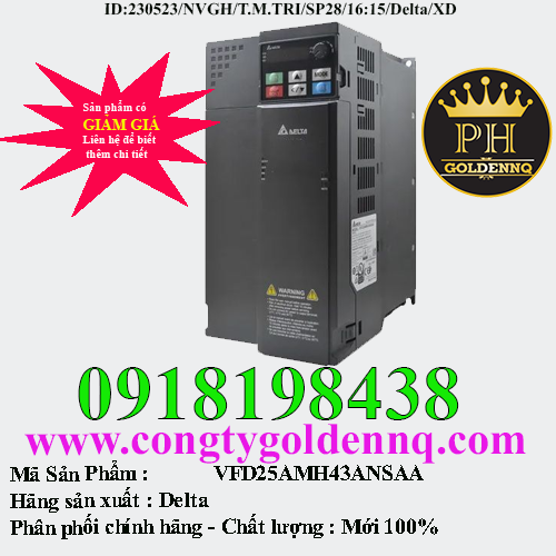 Biến tần Delta VFD25AMH43ANSAA 11kW 3 Pha 380V