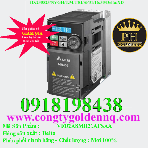 Biến tần Delta VFD2A8MH21AFSAA 0.4kW 1 Pha 220V