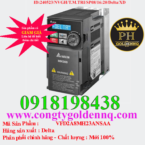Biến tần Delta VFD2A8MH23ANSAA 0.4kW 3 Pha 220V