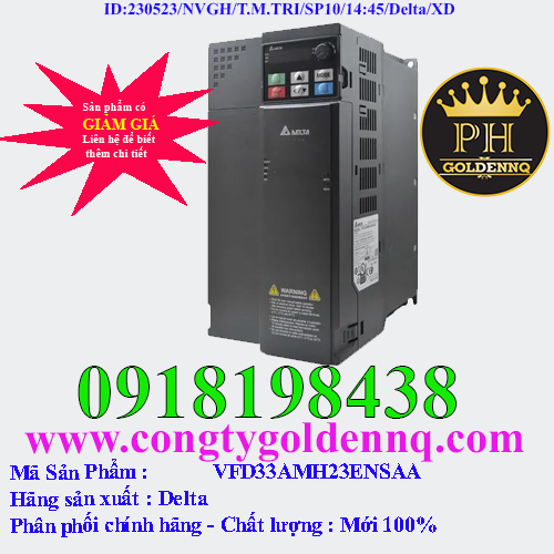 Biến tần Delta VFD33AMH23ENSAA 7.5kW 3 Pha 220V