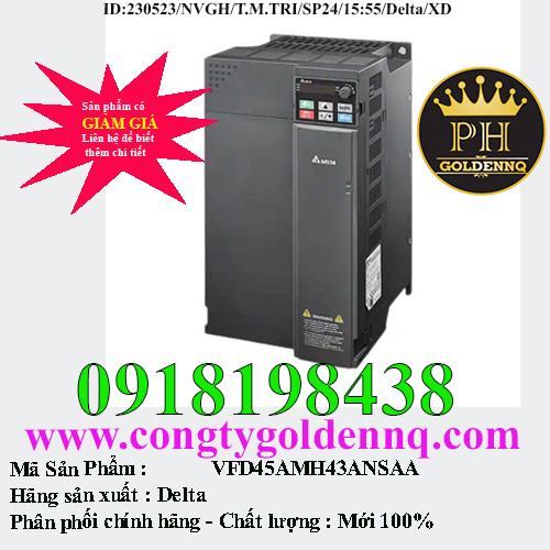 Biến tần Delta VFD45AMH43ANSAA 22kW 3 Pha 380V