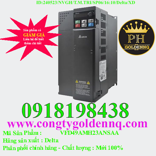 Biến tần Delta VFD49AMH23ANSAA 11kW 3 Pha 220V