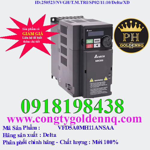 Biến tần Delta VFD5A0MH11ANSAA 0.75kW 1 Pha 110V