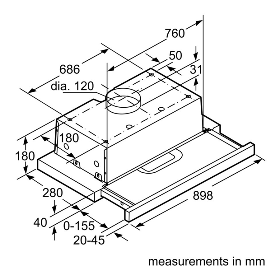 Máy Hút Mùi BOSCH DHI923GSG
