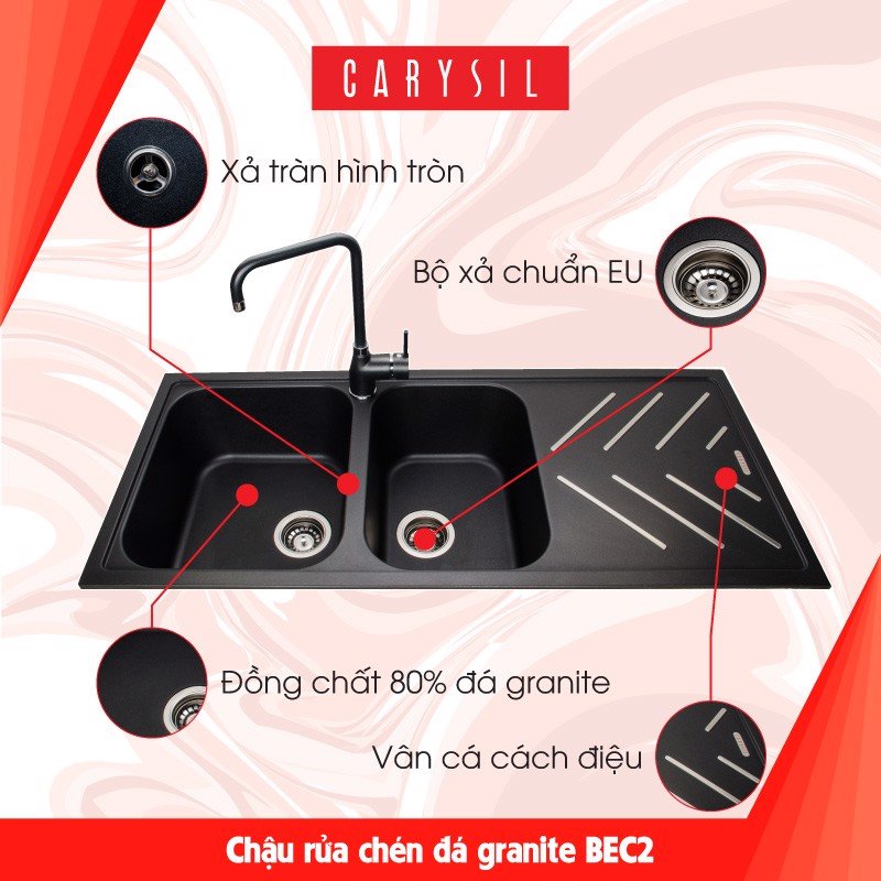 Chậu Rửa BEC2 Thương Hiệu CARYSIL