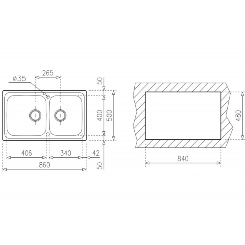 Chậu Rửa TEKA CLASSIC 860.500.2B