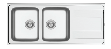 Chậu Rửa Đôi ALEA 2B 1D POLISHED Thương Hiệu PYRAMIS