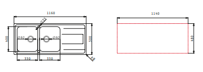 Chậu Rửa Đôi ALEA 2B 1D POLISHED Thương Hiệu PYRAMIS