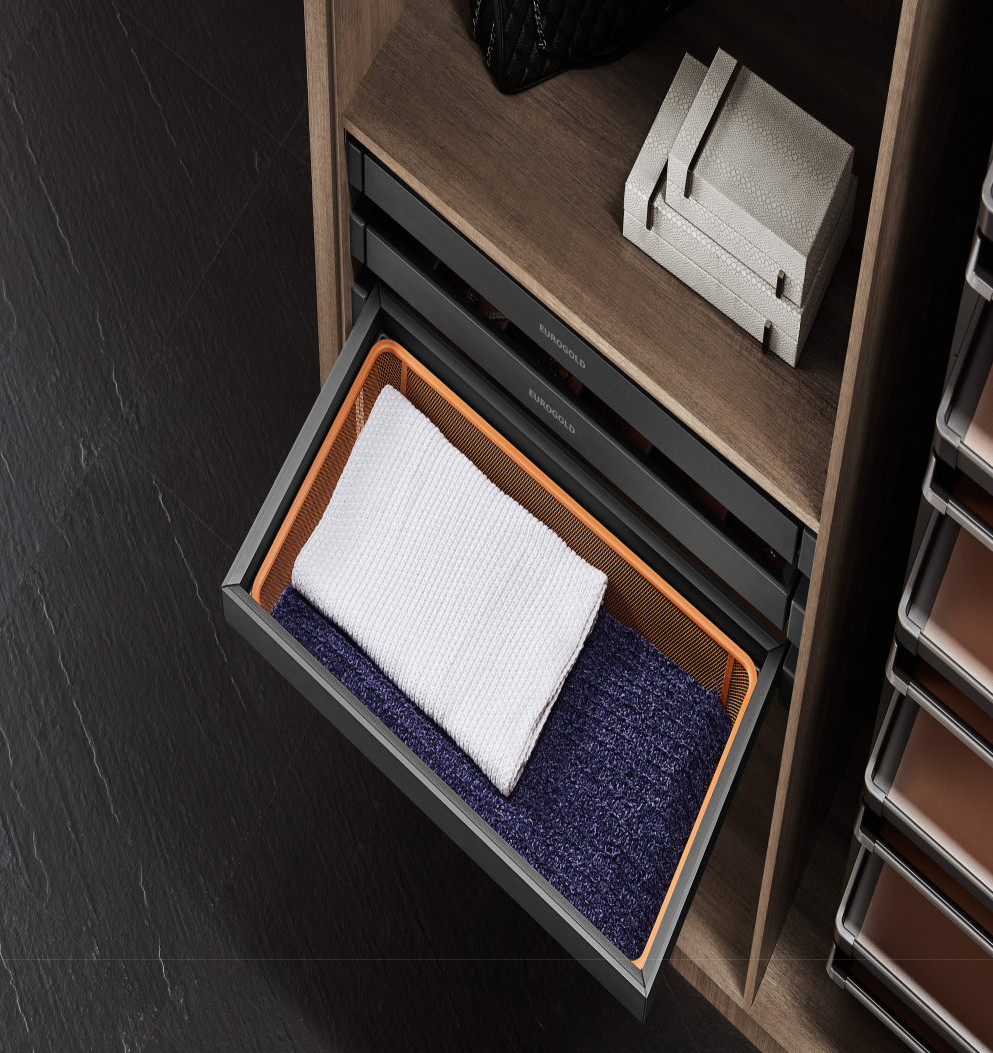 Giỏ Để Đồ Gấp, Ray Giảm Chấn, Lưới Cao Cấp Eurogold