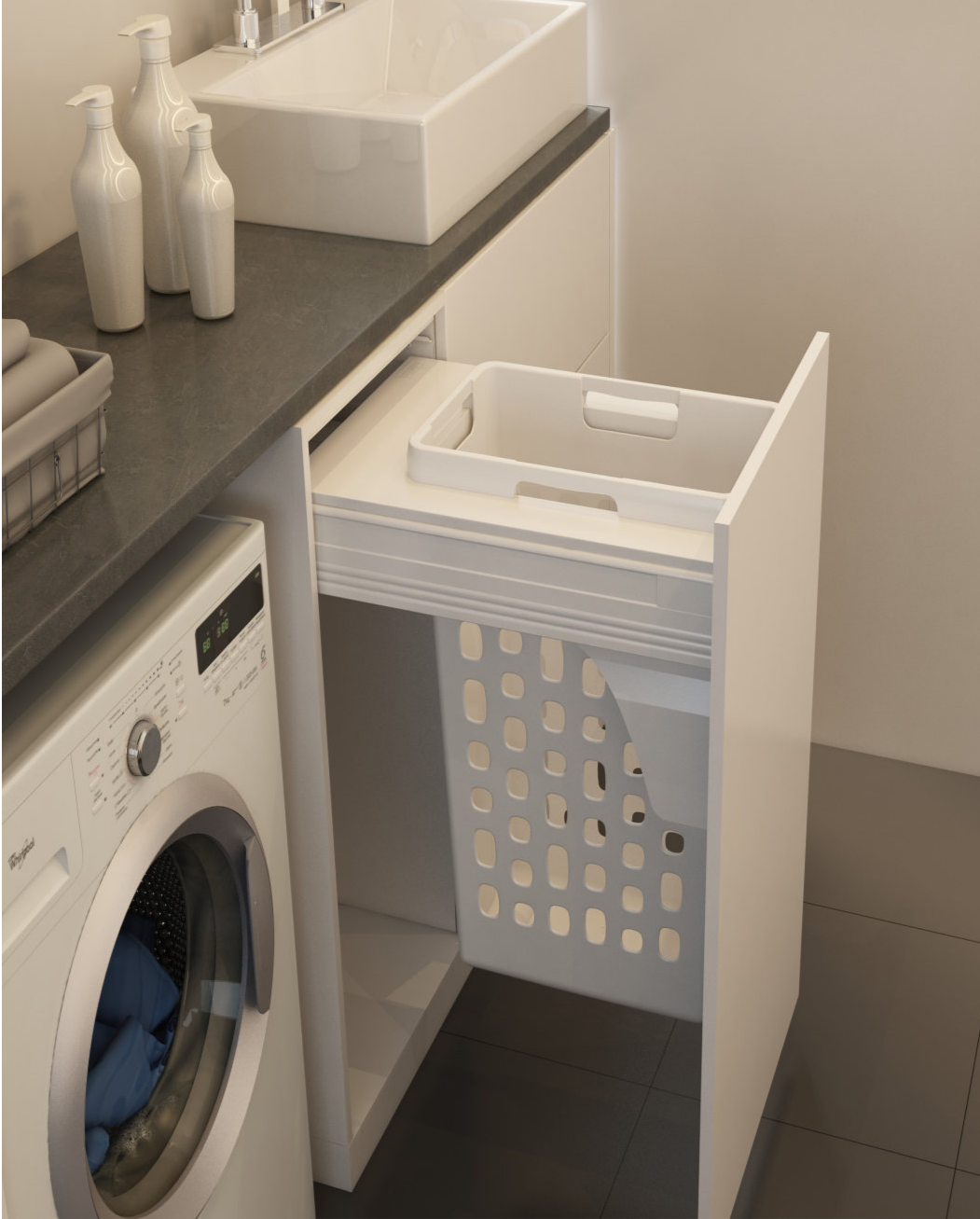 Giỏ Đựng Đồ Giặt - Ray Hộp Giảm Chấn Cao Cấp Eurogold