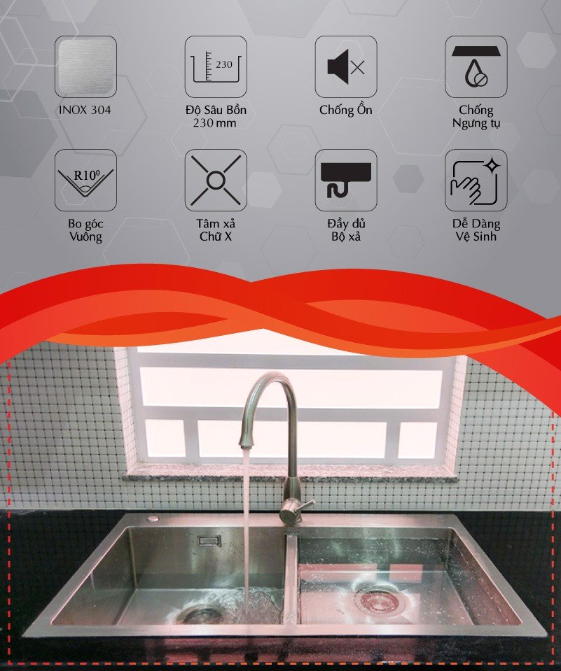 Chậu Rửa INOX VN-N200 Thương Hiệu CARYSIL