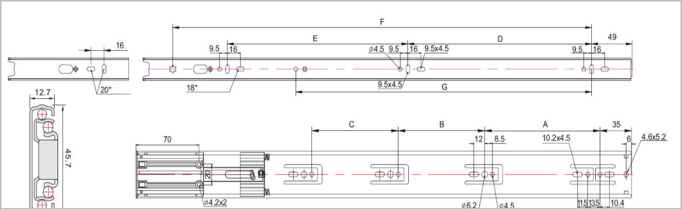 Ray Bi Giảm Chấn Cao Cấp SIZE 45 (Màu Kẽm) EUROGOLD