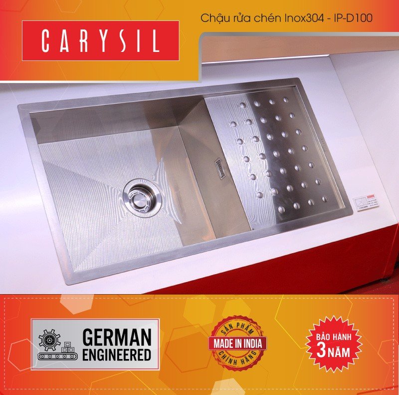 Chậu Rửa INOX IP-D100 Thương Hiệu CARYSIL