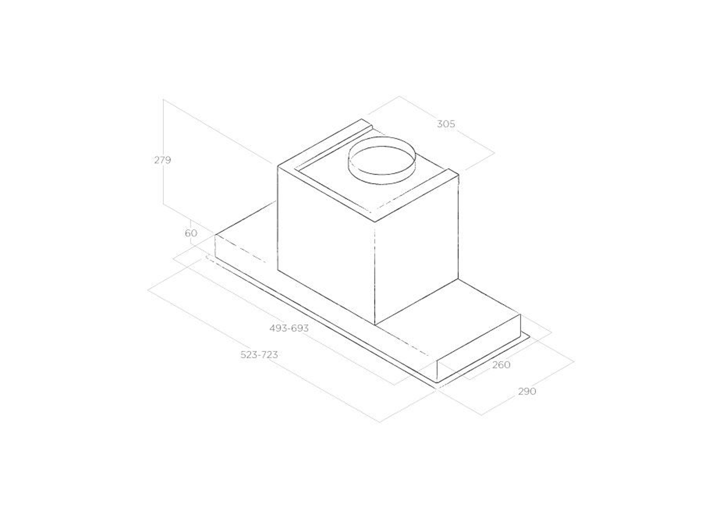OUTLET - Máy Hút Mùi Elica Hidden IXGL/A/90