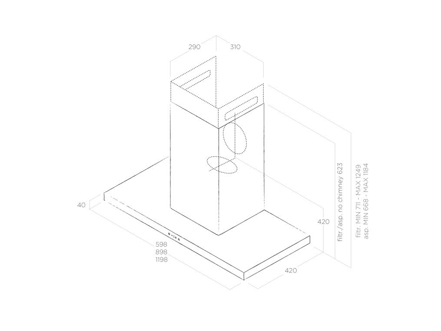 Máy Hút Mùi Áp Tường ELICA THIN